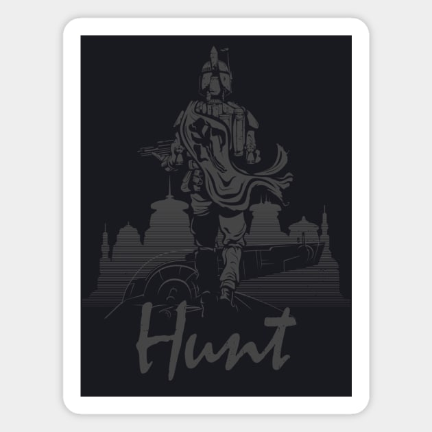 Hunt (Blackout Edition) Magnet by djkopet